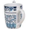 Clayre & Eef 6CEMU0166 Cană albă albastră ceramică Boho 300 ml 12x8x10 cm