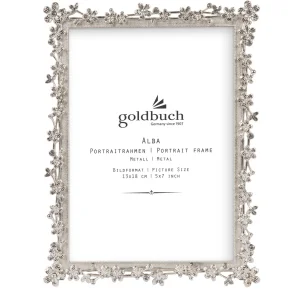 Goldbuch cadru metalic Alba argint floare motiv 10x15...