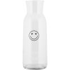 Clayre & Eef BHSGL0003 Carafe Sticlă transparentă Smiley 1000 ml Ø 9x25 cm