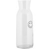 Clayre & Eef BHSGL0003 Carafe Sticlă transparentă Smiley 1000 ml Ø 9x25 cm