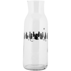 Clayre & Eef PWSGL0001 Carafe sticlă motiv pisică...