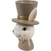 Clayre & Eef 6PR4401 Eggcup Rabbit Beige Brown 7x7x12 cm Stil rustic