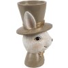 Clayre & Eef 6PR4401 Eggcup Rabbit Beige Brown 7x7x12 cm Stil rustic