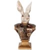 Clayre & Eef 6PR5498 Decorațiune bust iepure alb roșu 23x16x50 cm