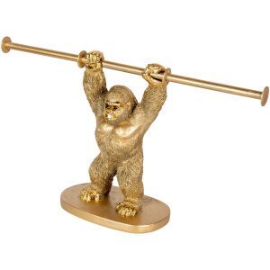 Clayre & Eef 6PR5104 Suport pentru role de hârtie igienică Orangutan Gold 40x12x23 cm