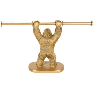 Clayre & Eef 6PR5104 Suport pentru role de hârtie igienică Orangutan Gold 40x12x23 cm