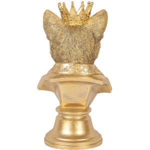 Clayre & Eef 6PR5108 Decorațiune bust pisică de culoare aurie 20x19x37 cm