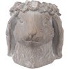 Clayre & Eef 6TE0556M Ghiveci de flori Rabbit Bej Aur 16x18x18 cm