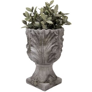 Clayre & Eef 6TE0566 Ghiveci de flori Stone Grey Antique Ø 16x24 cm