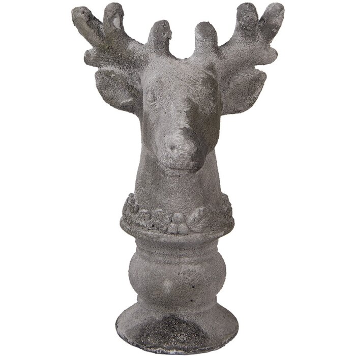 Clayre & Eef 6TE0568 Decorațiune căprioară piatră gri 17x14x26 cm