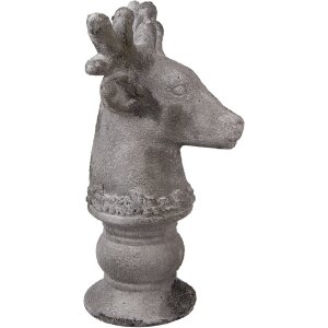 Clayre & Eef 6TE0568 Decorațiune căprioară piatră gri 17x14x26 cm