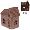 Clayre & Eef 6CE2119 Casă decorativă cu LED roz 10x6x11 cm