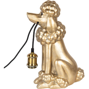 Clayre & Eef 6LMP793 Lampă de masă Poodle Gold...