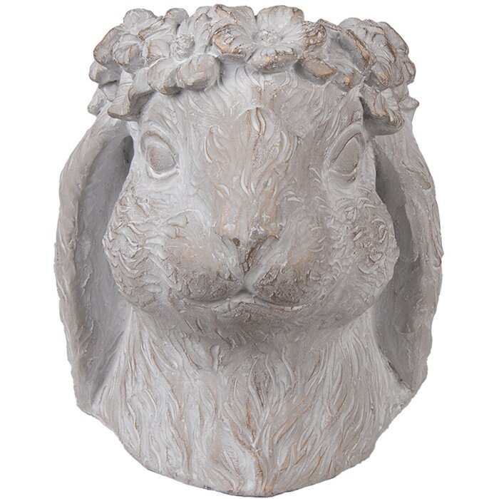 Clayre & Eef 6TE0556L Ghiveci de flori Rabbit Bej Aur 21x20x22 cm