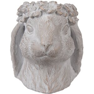 Clayre & Eef 6TE0556L Ghiveci de flori Rabbit Bej Aur...