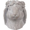 Clayre & Eef 6TE0556L Ghiveci de flori Rabbit Bej Aur 21x20x22 cm