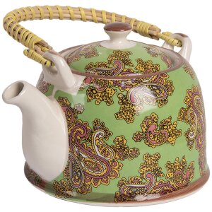 Clayre & Eef 6CETE0176 Ceainic ceramic verde roșu 800...