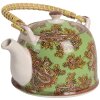 Clayre & Eef 6CETE0176 Ceainic ceramic verde roșu 800 ml Retro Vintage