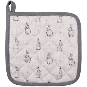 Clayre & Eef BNS45 Potholder 20x20 cm Bej Gri cu...