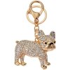 Juleeze JZKC0166 Breloc Bulldog Gold Strass 5x2x6 cm