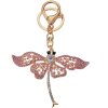 Juleeze JZKC0167 Breloc Dragonfly aur roz 6x1x8 cm