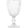 Clayre & Eef 6GL5046 Pahar de vin 200ml cu design tăiat Ø8xH16cm Transparent