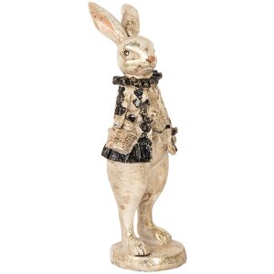 Clayre & Eef Decorative Rabbit 9x10x24 cm Bej Negru...