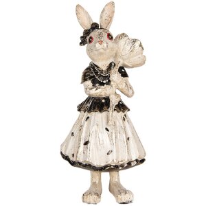 Clayre & Eef Decorative Rabbit Beige Black 13x11x30...