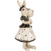 Clayre & Eef Decorative Rabbit Beige Black 13x11x30 cm Polyresin Easter Figurine