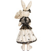 Clayre & Eef Decorative Rabbit Beige Black 13x11x30 cm Polyresin Easter Figurine