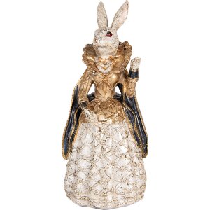 Clayre & Eef Decorative Rabbit Beige Gold 11x10x24 cm...