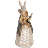 Clayre & Eef Decorative Rabbit Beige Gold 11x10x24 cm Polyresin Animal Figure