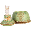 Clayre & Eef Cutie de bijuterii Rabbit Beige Green 18x15x24 cm