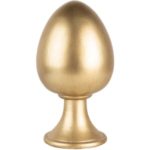 Clayre & Eef Decorative Egg Gold Ø 14x24 cm Polyresin Easter Decoration