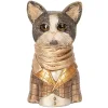 Clayre & Eef Decorațiune Bust pisică maro bej 14x12x23 cm Poli rășină