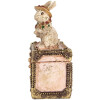 Clayre & Eef Cutie decorativă Figura iepure Poliresină Bej Roz Aur 12x8x16 cm