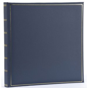 Henzo Fotoalbum CHAMPAGNE blau 35x35 cm 70 weiße...