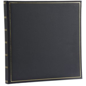 Henzo Fotoalbum CHAMPAGNE schwarz 35x35 cm 70 weiße...