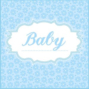 Papier-Servietten Baby-bleu