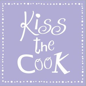 Papier-Servietten Kiss the Cook-mauve