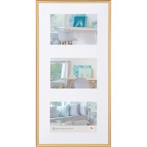 Walther New Lifestyle Galerierahmen 3 Fotos 10x15 cm Gold...