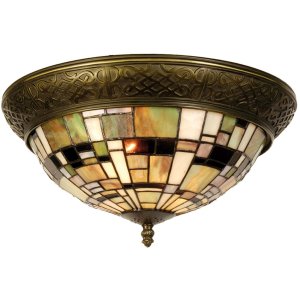 LumiLamp 5LL-5348 Deckenlampe Tiffany Ø 38x19 cm...