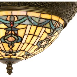 LumiLamp 5LL-5351 Deckenlampe Tiffany Ø 38x19 cm...