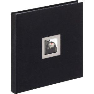 Walther Leinen Fotoalbum BLACK WHITE 30x30 cm schwarz 50...