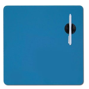 Stahlblaue Magnet Glastafel DRY ERASE 38x38 cm