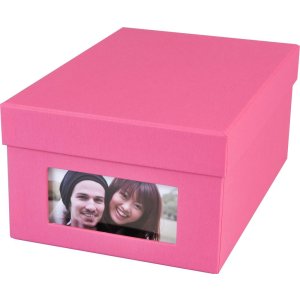 HNFD Fotobox Kandra fuchsia gerippt für 700 Fotos...