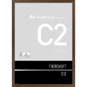 Nielsen Alurahmen C2 21x29,7 cm struktur wallnuss matt