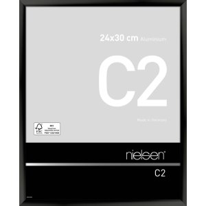 Nielsen Alurahmen C2 eloxal schwarz glanz 24x30 cm