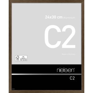 Nielsen Alurahmen C2 24x30 cm struktur wallnuss matt