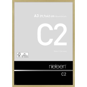 Nielsen Alurahmen C2 29,7x42 cm Struktur Gold Matt